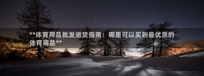 欧陆娱乐平台登陆地址是什么：**体育用品批发进货指南