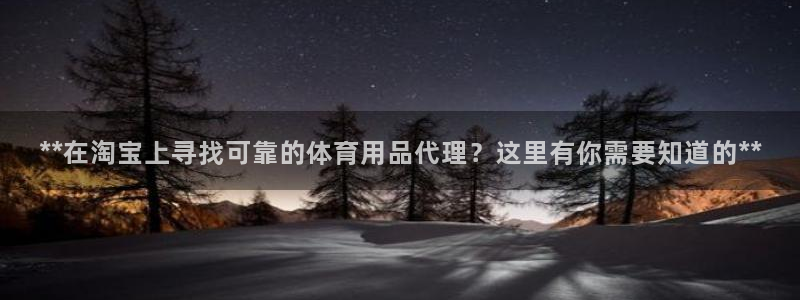 欧陆娱乐客服服务：**在淘宝上寻找可靠的体育用品代理