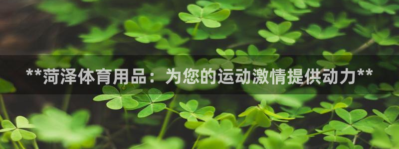 欧陆娱乐计划预测软件有哪些：**菏泽体育用品：为您的