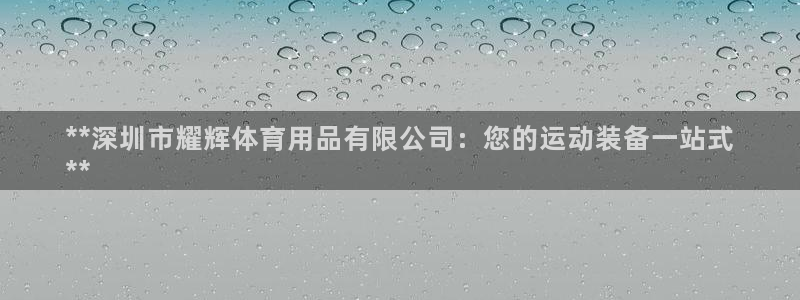 欧陆娱乐百科大全：**深圳市耀辉体育用品有限公司：您
